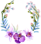 (125-04) Purple Orchids