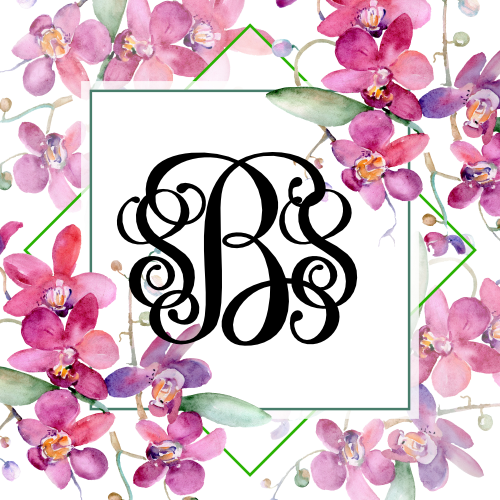 (125-02-P) Watercolor Purple Pink Orchid Frame