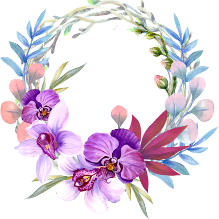 (125-04) Purple Orchids