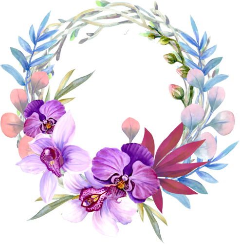 (125-04) Purple Orchids