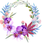 (125-04) Purple Orchids