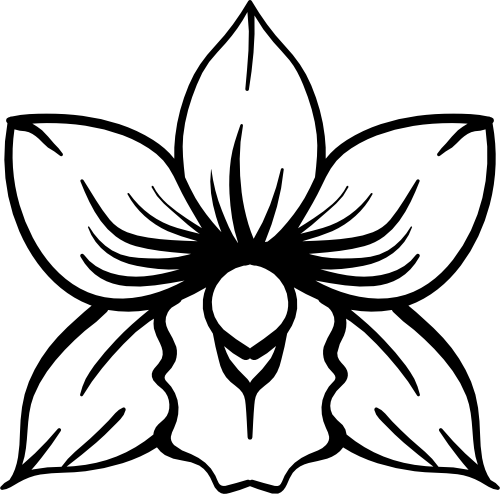 (125-01-1D) Orchid Iron-On Transfer