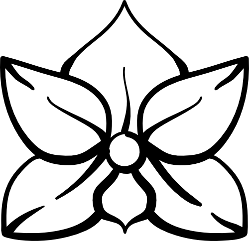 (125-01-1E) Orchid Iron-On Transfer