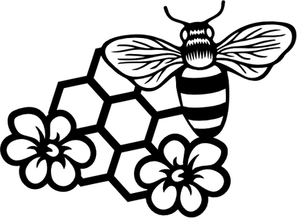 (s126-1-H) Bee Daisy Honeycomb