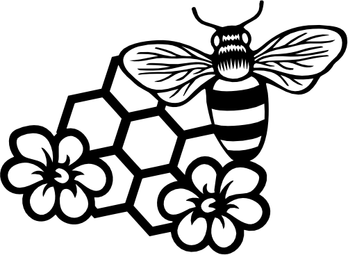 (s126-1-H) Bee Daisy Honeycomb