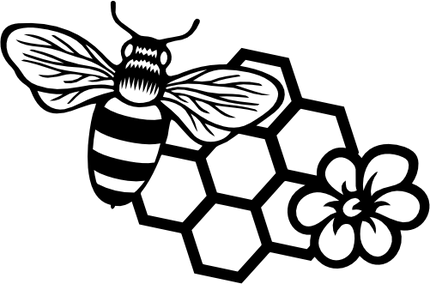 (s126-1-I) Bee Daisy Honeycomb