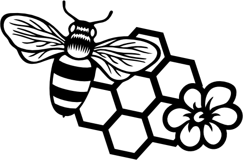 (s126-1-I) Bee Daisy Honeycomb