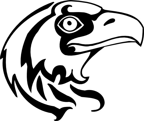 (s129-A) Eagle Hawk Falcon Head