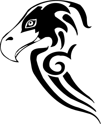 (s129-B) Eagle Hawk Falcon Head