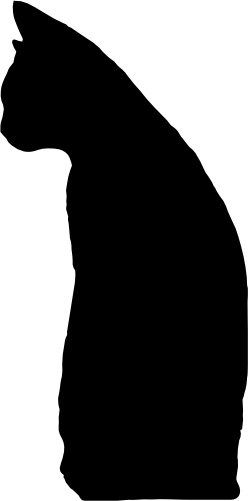 (s012-1-1D) Cat Kitty Silhouette