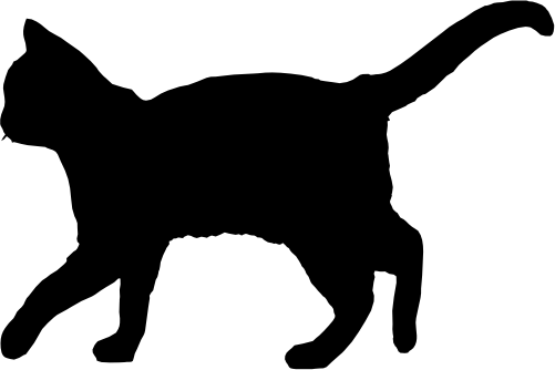 (s012-1-1F) Cat Kitty Silhouette
