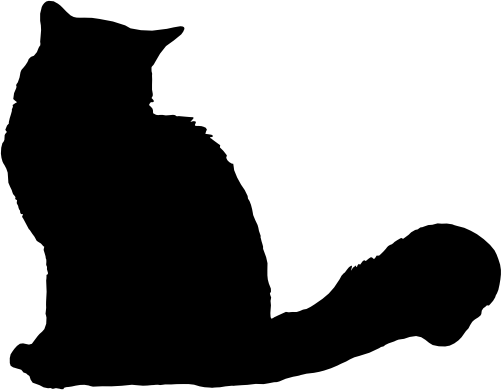 (s012-1-1K) Cat Kitty Silhouette