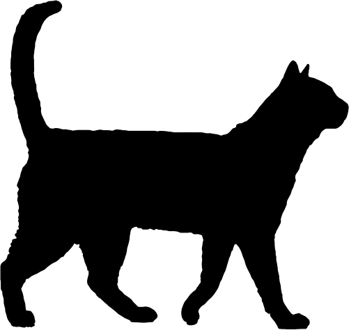 (s012-1-1R) Cat Kitty Silhouette