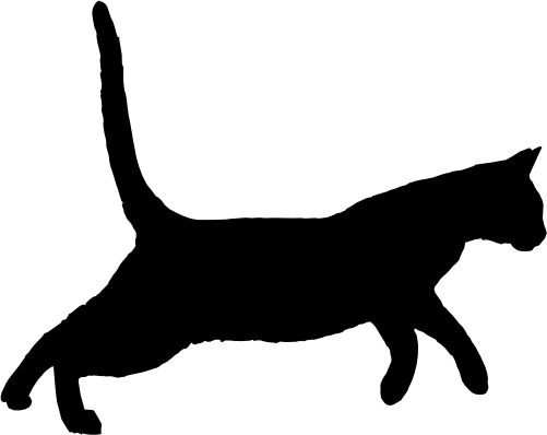 (s012-1-1S) Cat Kitty Silhouette