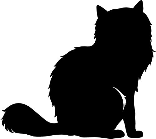 (s012-1-1U) Cat Kitty Silhouette