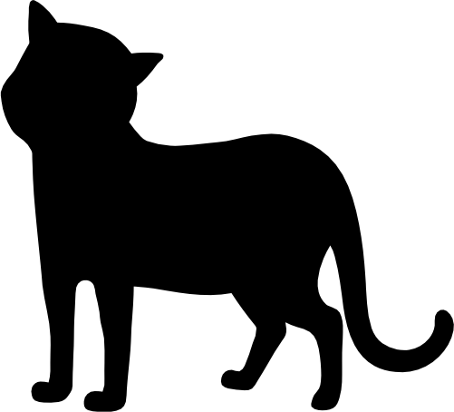 (s012-1-1Z) Cat Kitty Silhouette