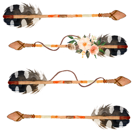 (s013-1-U) Watercolor Arrows Set or Single