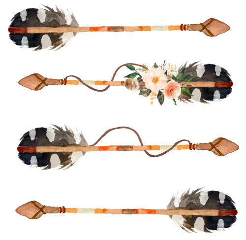(s013-1-U) Watercolor Arrows Set or Single
