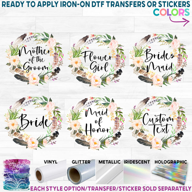 (s013-C) Bridal Wedding Party Succulent Garden Flower Watercolor Custom Text
