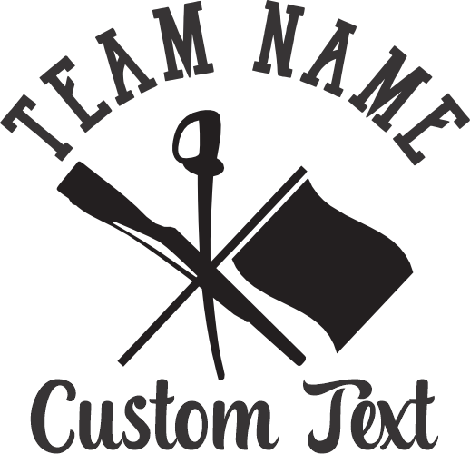 (131-04-A) Team Name Color Guard Colorguard Custom Text
