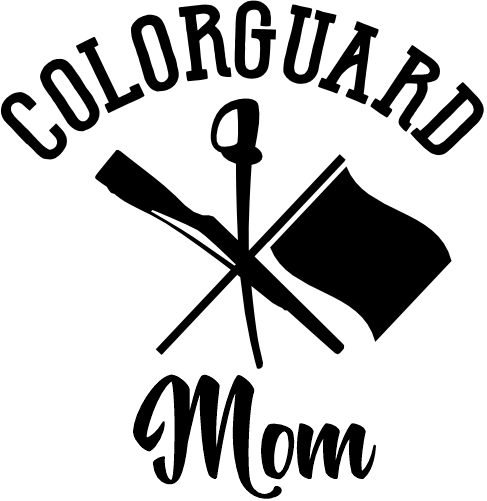 (131-04-A) Color Guard Mom Iron-On Transfer