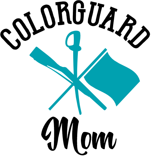 (131-04-A) Color Guard Mom Iron-On Transfer