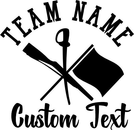 (131-04-A) Color Guard Team Name Custom Text Iron-On Transfer