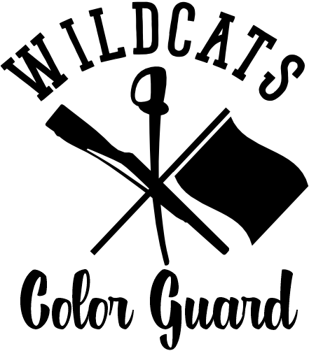 (131-04-A) Wildcats Color Guard Iron-On Transfer