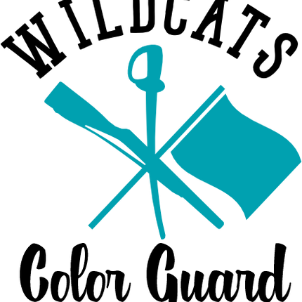 (131-04-A) Wildcats Color Guard Iron-On Transfer