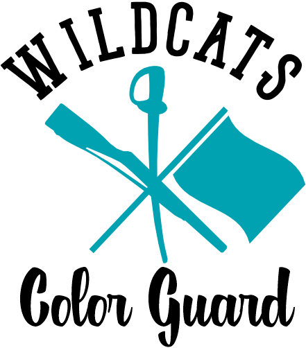 (131-04-A) Wildcats Color Guard Iron-On Transfer