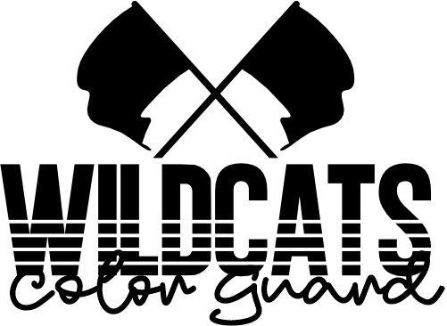 (131-04-B) Wildcats Color Guard Iron-On Transfer