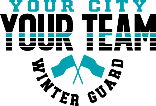 (131-04-C) Winter Guard Team Custom Iron-On Transfer