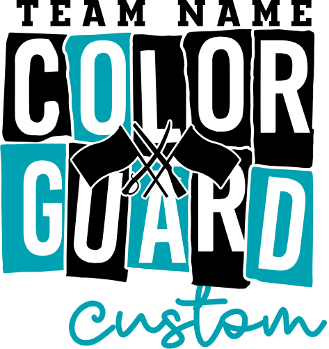(131-04-D) Color Guard Team Custom Iron-On Transfer