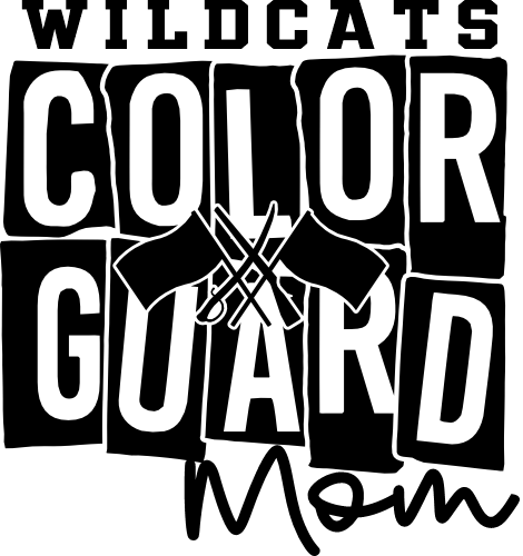 (131-04-D) Wildcats Color Guard Mom Iron-On Transfer