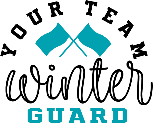 (131-04-E) Team Name Winter Guard Custom Iron-On Transfer