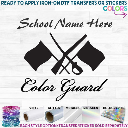 (s131-3C) School Name High School Color Guard Winter Guard