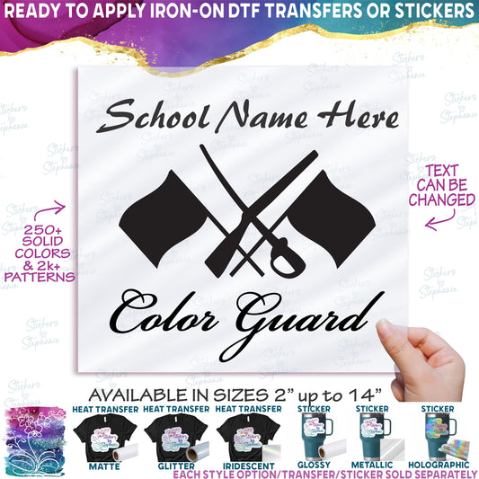 (s131-3C) School Name High School Color Guard Winter Guard