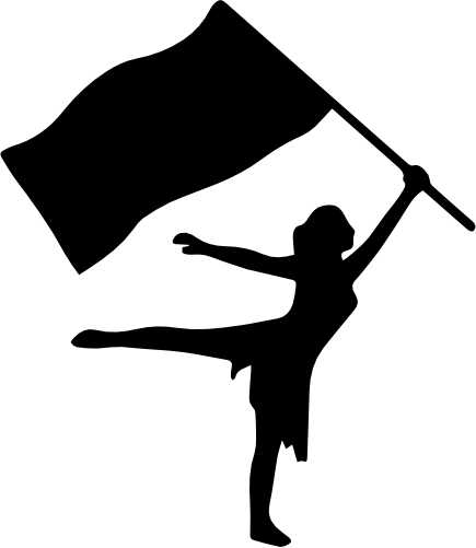 (s131-1-C) Color Guard Silhouette