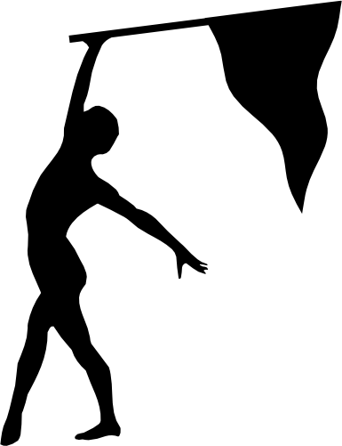 (s131-1-D) Color Guard Silhouette