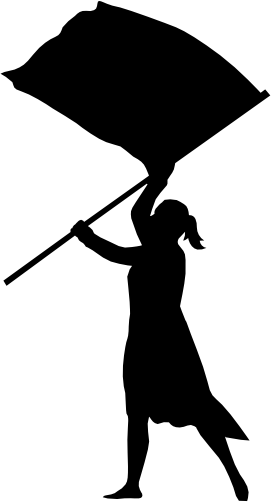 (s131-1-F) Color Guard Silhouette