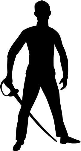 (s131-1-H) Color Guard Silhouette