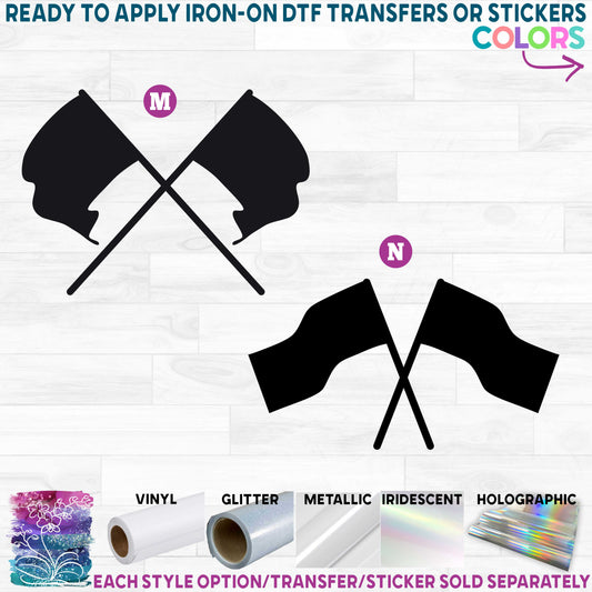 (s131-1) Color Guard Flags Winter Guard Printed Heat Transfer or Sticker