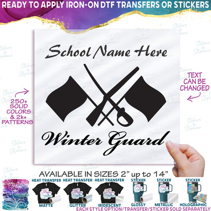(s131-3C) School Name High School Color Guard Winter Guard