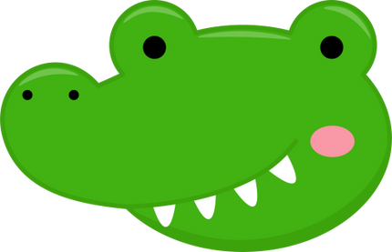 (s169-13-1K) Baby Alligator Crocodile Face