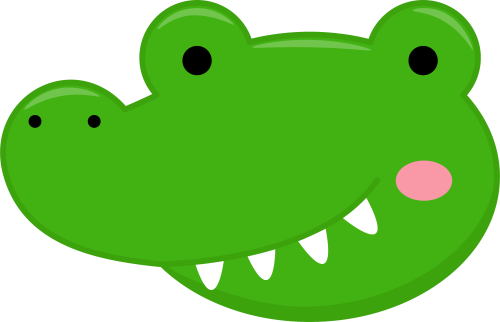 (s169-13-1K) Baby Alligator Crocodile Face