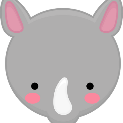 (s169-13-1L) Baby Rhino Face