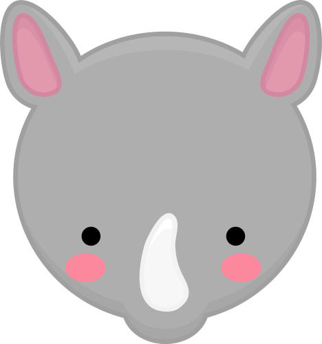 (s169-13-1L) Baby Rhino Face