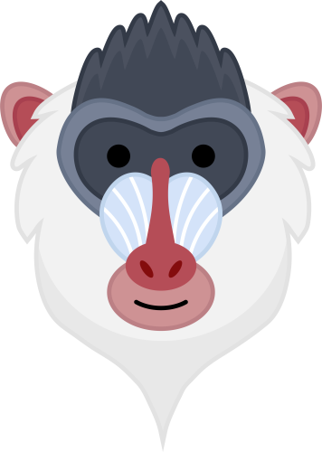 (s169-13-1S) Mandrill Face