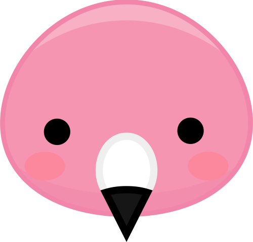 (s169-13-1T) Flamingo Face