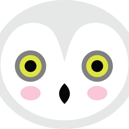 (s169-17-1C) Snowy Owl Face